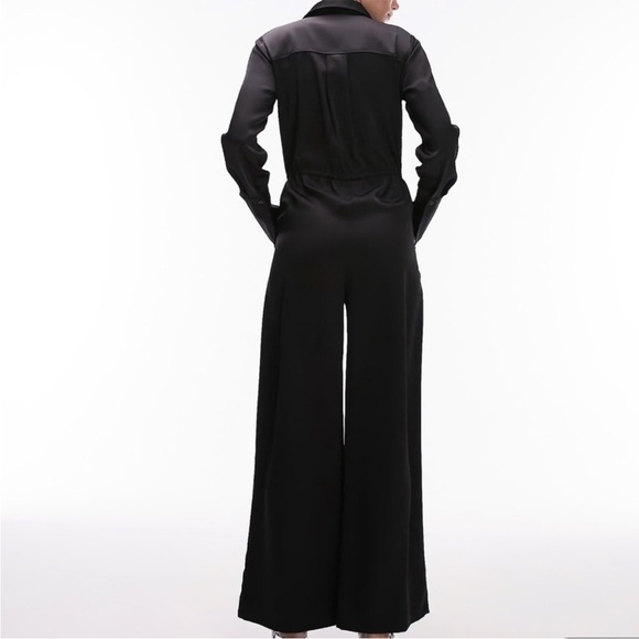 Topshop Black Wide-Leg Jumpsuit - Picture 4 of 9
